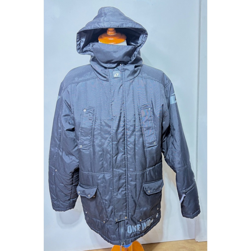 ONE Industries Mena XL Black Hooded Motocross Winter Parka Jacket Heavy READ